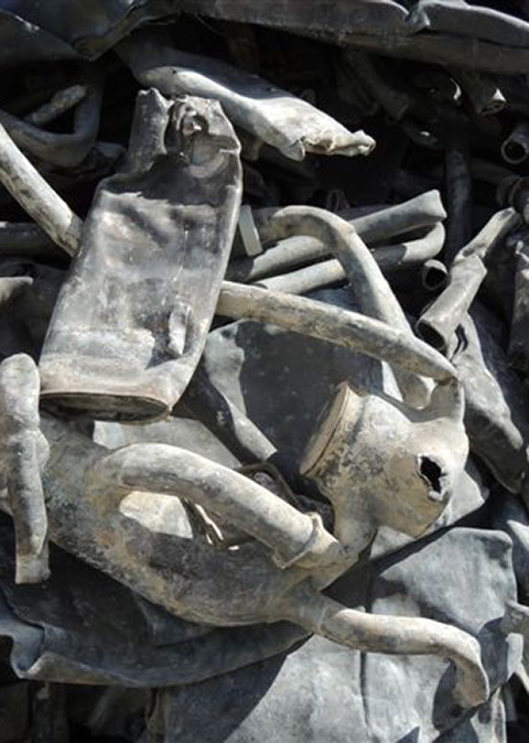 Chatarra tubería y plancha de plomo