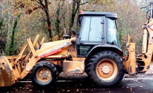 Baja de vehículos de obra: baja de retroexcavadora